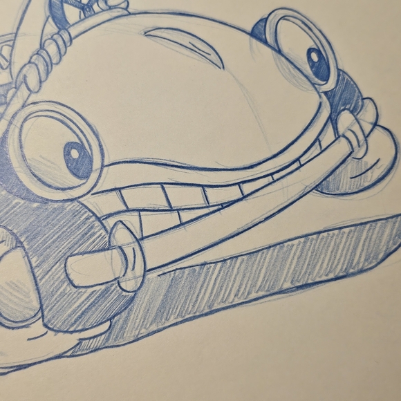 Disney Amblin WB Mickey Bugs Benny the Cab Roger Rabbit Drawing/Sketch signed - Picture 6 of 8